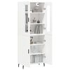 vidaXL Buffet haut Blanc 69,5x34x180 cm Bois d'ing&eacute;nierie