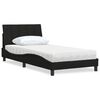 vidaXL Lit avec matelas Hanko noir 100x200 cm tissu