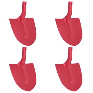 vidaXL T&ecirc;te de pelle 4 pcs Rouge 39,5 x 27,5 cm Acier enduit de poudre