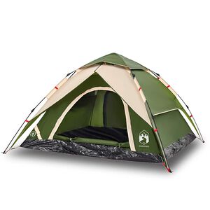 vidaXL Tente de camping &agrave; d&ocirc;me 5 personnes vert lib&eacute;ration rapide