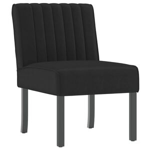 vidaXL Fauteuil sans accoudoirs noir velours