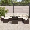 vidaXL Ensemble de canap&eacute; de jardin 8 pcs Marron Poly rotin