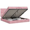 vidaXL Lit ottoman avec matelas Rose 200 x 200 cm Velours