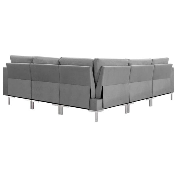 vidaXL Ensemble de canap&eacute;s 5 pcs tissu gris clair