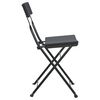 vidaXL Chaises de bistrot pliantes lot de 6 Noir R&eacute;sine tress&eacute;e acier