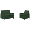 vidaXL Ensemble de Canap&eacute;s 2 pcs Vert Jungle Tissu