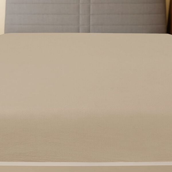 vidaXL Drap-housse Jersey Taupe 140x200 cm Coton