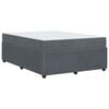 vidaXL Cadre de lit avec matelas Gris fonc&eacute; 140 x 200 cm tissu