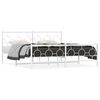 vidaXL Cadre de lit m&eacute;tal sans matelas et pied de lit blanc 180x200 cm