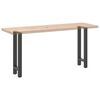 vidaXL Pieds de table console Anthracite 2 pi&egrave;ces 38 x (72-73) cm Acier