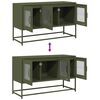 vidaXL Meuble TV vert olive 100,5x39x60,5 cm acier laminé à froid