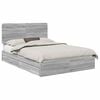 vidaXL Lit de Rangement Gris Sonoma 150 x 200 cm Bois d'ing&eacute;nierie