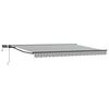 vidaXL Cadre de store manuel avec LEDs Anthracite et blanc 4,5 &times; 3 m