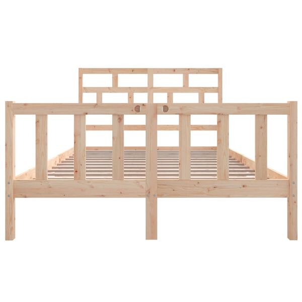 vidaXL Cadre de lit sans matelas bois massif 160x200 cm