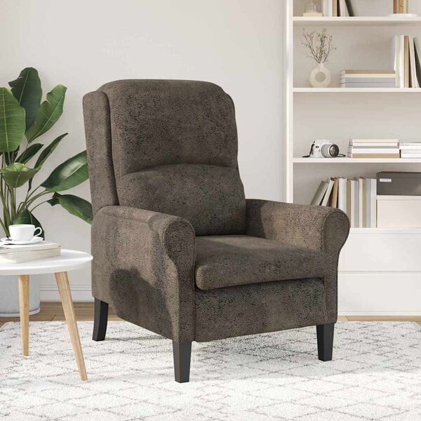 vidaXL fauteuil Gris foncé 76 x 94 x 102 cm Cuir synthétique