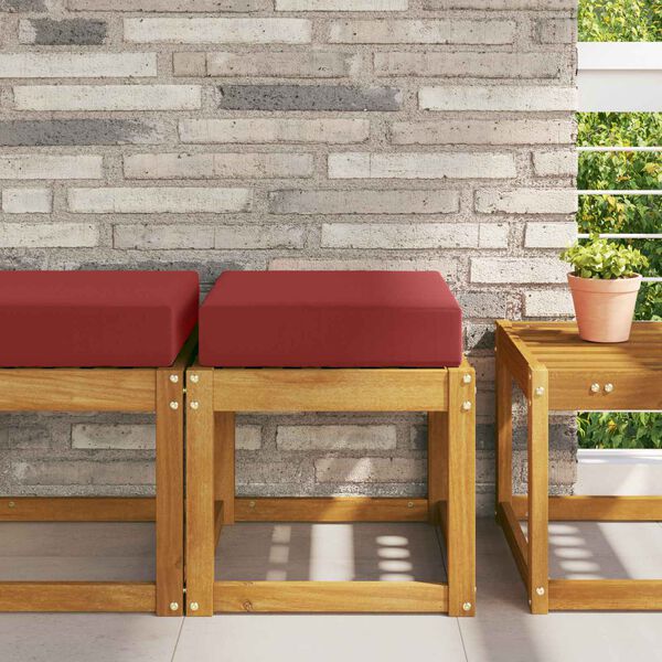 vidaXL Coussin de Si&egrave;ge d'Ext&eacute;rieur Bordeaux 40 x 40 x 8 cm