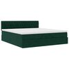 VidaXL Cadre de lit ottoman avec matelas vert fonc&eacute; 180x200 cm velours