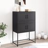 vidaXL Buffet noir 68,5x38,5x107 cm acier