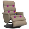 vidaXL Fauteuil inclinable de massage repose-pieds cappuccino