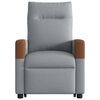 vidaXL Fauteuil inclinable &eacute;lectrique gris clair tissu