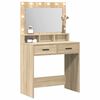 vidaXL Table de Toilette avec tiroir Chêne Sonoma 79 x 41 x 135 cm