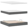 vidaXL Lit avec rangement et matelas Gris fonc&eacute; 180 x 200 cm