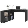 vidaXL Bureau d'angle Noir Bois d'ing&eacute;nierie