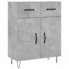 vidaXL Buffet haut Gris b&eacute;ton 69,5x34x180 cm Bois d'ing&eacute;nierie