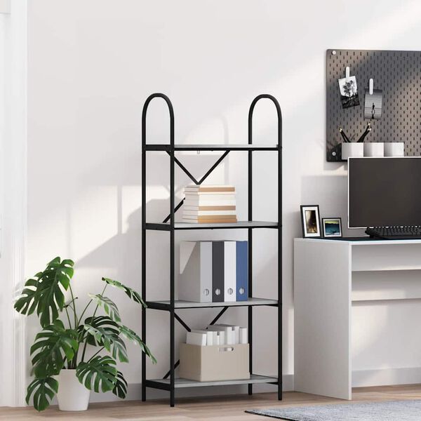 vidaXL &Eacute;tag&egrave;re Gris Sonoma 60 x 30 x 146 cm Bois d'ing&eacute;nierie