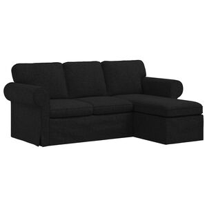 vidaXL Canap&eacute; Noir 195 x 138 x 80 cm tissu