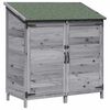 vidaXL Abri de jardin Gris 106,5 x 56 x 113,5 cm Bois d'ing&eacute;nierie