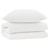 vidaXL Ensemble de Duvet avec oreiller 2 pi&egrave;ces Blanc Microfibre