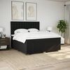 vidaXL Sommier &agrave; lattes de lit avec matelas Noir 180x200 cm Tissu