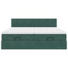 VidaXL Cadre de lit ottoman avec matelas vert fonc&eacute; 180x200cm velours