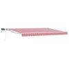 vidaXL Cadre de store manuel avec LEDs Rouge et Blanc 5 &times; 3,5 m