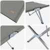 vidaXL Lit de camping pliant 2 pcs Gris 194 x 62.5 x 42.5 cm