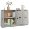 vidaXL Buffets 2 pcs Gris b&eacute;ton 60x30x70 cm Bois d'ing&eacute;nierie