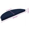 vidaXL Tapis d'escalier autocollants 20 pi&egrave;ces 56 x 17 x 3 cm Bleu marine Demi-rond