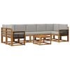 vidaXL Ensemble de canap&eacute;s d'ext&eacute;rieur 6 pc Naturel et gris clair