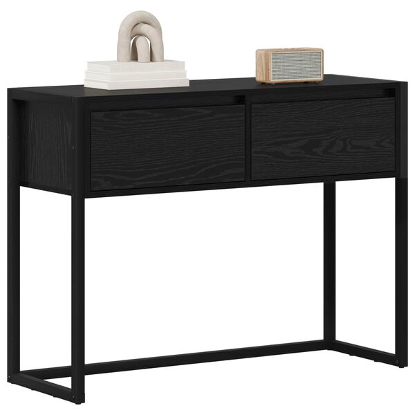 vidaXL Table d'appoint Ch&ecirc;ne noir 100 x 36 x 75 cm Bois d'ing&eacute;nierie