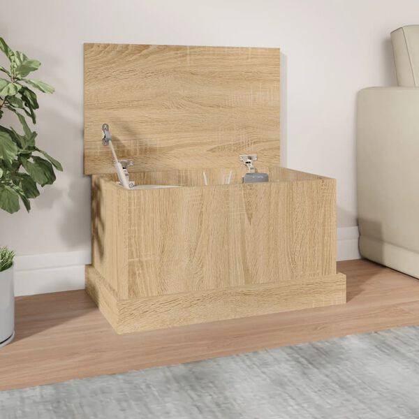 vidaXL Coffre de rangement Chêne Sonoma 50x30x28 cm Bois d'ingénierie