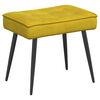 vidaXL Chaise de relaxation avec tabouret jaune velours