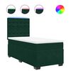 vidaXL Sommier &agrave; lattes de lit avec matelas Vert fonc&eacute; 90x190 cm