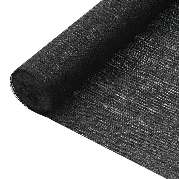 vidaXL Filet brise-vue Noir 2x25 m PEHD 75 g/m&sup2;