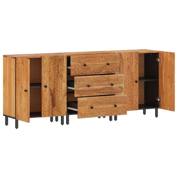 vidaXL Armoires latérales 3 pcs 60x33x75 cm bois massif d'acacia