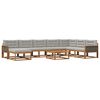 vidaXL Ensemble de canap&eacute;s d'ext&eacute;rieur 9 pc Naturel et gris clair