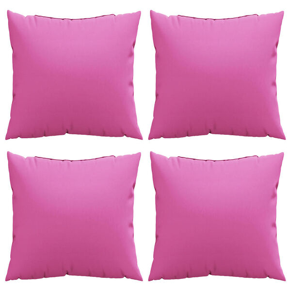 vidaXL Coussins &Eacute;parpill&eacute;s 4 pcs Rose 60 x 60 cm Tissu en Polyester
