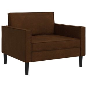 vidaXL Fauteuil XL Marron Simili daim