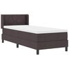 vidaXL Lit &agrave; ressorts avec matelas Marron fonc&eacute; 200 x 80 cm Polyester