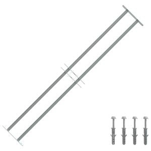 vidaXL Grille réglable de sécurité de fenêtres et 2 barres 1000-1500mm